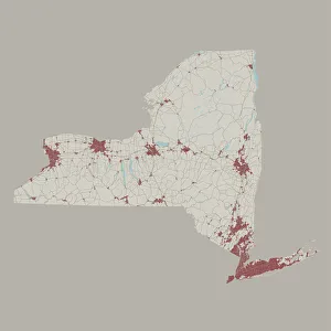 New York State US State Road Map New York State US State Road Map