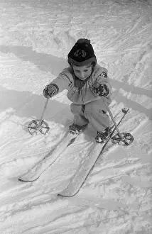 Female Skier Portrait Prints: Nursery Slopes