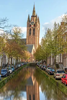 The Old Church (oudekerk) tower in Delft, Netherlands The Old Church (oudekerk) tower in Delft, Netherlands
