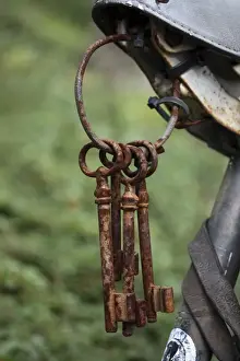 Rusty Keys Prints: Old rusty keys on a key ring