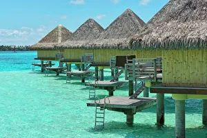 Overwater bungalows, Bora Bora, French Polynesia Overwater bungalows, Bora Bora, French Polynesia