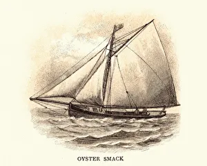 Oyster Smack, a traditional fishing boat 19th Century Oyster Smack, a traditional fishing boat 19th Century