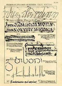Palaeography writings in Roman from 4th century and later Palaeography writings in Roman from 4th century and later