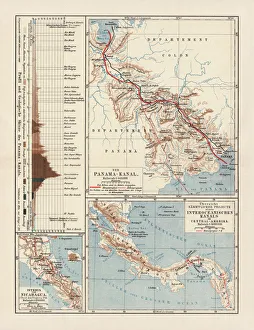 Maps/map engravings/panama canal project lithograph published 1880 Maps/map engravings/panama canal project lithograph published 1880