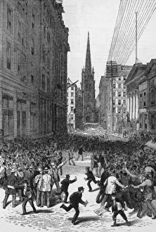 Old New York City Photos Prints: Panic On Wall Street