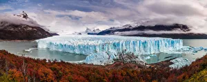 Panorama of glacier Perito Moreno in autumn. Argentina, Patagonia Panorama of glacier Perito Moreno in autumn. Argentina, Patagonia