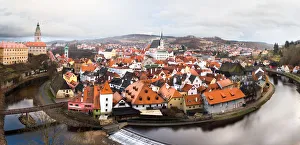 Panoramic view of Cesky Krumlov, Czech Republic Panoramic view of Cesky Krumlov, Czech Republic