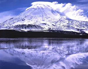 Parinacota volcano with reflections in the lake Lago Chungara, Lauca National Park Parinacota volcano with reflections in the lake Lago Chungara, Lauca National Park