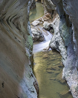 Path system through canyon, La Yecla at Arroyo del Cauce, Santo Domingo de Silos, Castile and Leon, Spain Path system through canyon, La Yecla at Arroyo del Cauce, Santo Domingo de Silos, Castile and Leon, Spain