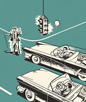 Pedestrian About To Be Hit By a Distracted Driver Pedestrian About To Be Hit By a Distracted Driver