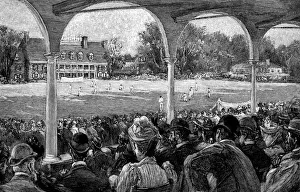 People Watching a Game at the Germantown Cricket Club in Philadelphia, Pennsylvania People Watching a Game at the Germantown Cricket Club in Philadelphia, Pennsylvania