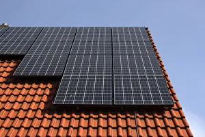 Photovoltaic system on the roof of a single family detached house Photovoltaic system on the roof of a single family detached house