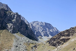 On the Pian del Re, high plateau, source of the Po River, Cottian Alps, Cuneo, Piedmont On the Pian del Re, high plateau, source of the Po River, Cottian Alps, Cuneo, Piedmont