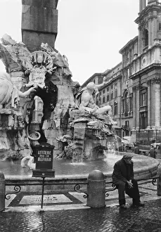 Bernini Sculpture Prints: Piazza Navona