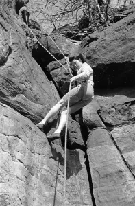 Black And White Sport Photos Prints: Abseiling