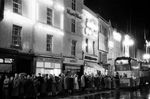 Vintage Landscape Photography Prints: Bristol Bus Queue