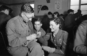 World War II Britain Prints: Darning Lesson