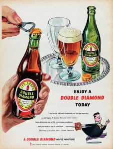 Vintage Print Advertising Prints: Double Diamond