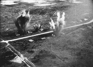 World War II Aerial Photography Prints: Exploding Bombs