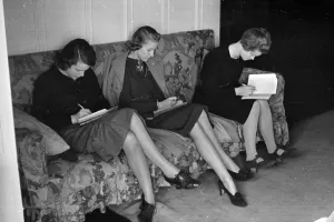 Vintage Black And White Images UK Prints: Making Notes
