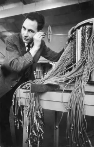 Ferranti's Electronic Brain Installation Print 1955