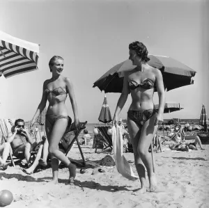 Vintage Swimwear Models Prints: Bikini Girls