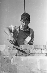 Vintage Construction Tools Prints: Brick Layer