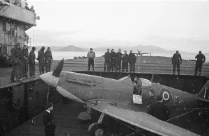 Spitfire Aircraft Prints: Lowering Spitfire