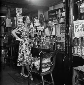 Modelling At Chiddingly Print, May 1950