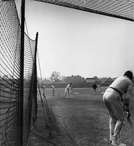 Freddie Trueman at the Nets Print 1953