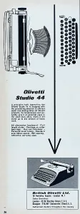 Vintage Advertising Photography Prints: Olivetti Studio 44