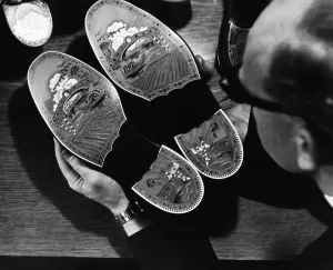 Fine Art Storehouse Print: Ornamented Soles circa 1950