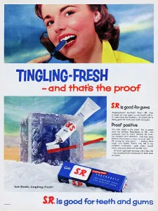 Framed Print : Gibbs SR Toothpaste Print, 1956