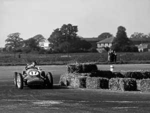 Vintage Motor Racing Images Prints: Taking A Bend