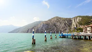 Pier at Lake Iseo, Lombardy Italy