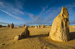 Bizarre Rock Needle Formations Prints: The Pinnacles limestone formations, Nambung National Park, Western Australia