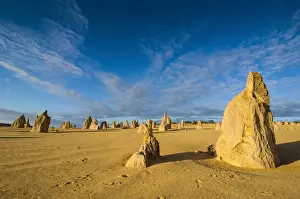 Bizarre Rock Needle Formations Prints: The Pinnacles limestone formations, Nambung National Park, Western Australia