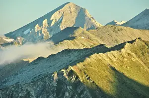 Prints of Vihren peak at Pirin National Park, Bulgaria Bulgaria Prints: Pirin Mountain Range Print with Vihren Peak at Sunset