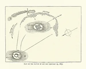 Plan of the Battle of Abu Kru, 1885, British Sudan campaign Plan of the Battle of Abu Kru, 1885, British Sudan campaign