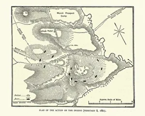 Plan of the Battle of Schuinshoogte (Ingogo), First Boer War Plan of the Battle of Schuinshoogte (Ingogo), First Boer War