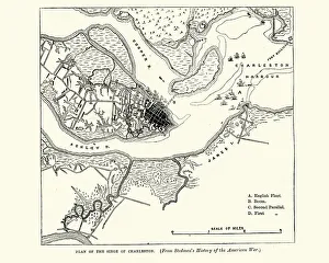 Plan of the Siege of Charleston, American Revolutionary War Plan of the Siege of Charleston, American Revolutionary War