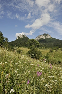Poludnove Skaly Mountain on the left and Velky Roszutek Mountain on the right, 1609m, Stefanova Poludnove Skaly Mountain on the left and Velky Roszutek Mountain on the right, 1609m, Stefanova