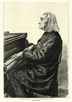Portait of Franz Liszt a Hungarian composer, virtuoso pianist, 1886 Portait of Franz Liszt a Hungarian composer, virtuoso pianist, 1886