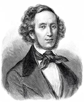 Portrait of the composer Felix Mendelsohn-Bartholdy Portrait of the composer Felix Mendelsohn-Bartholdy