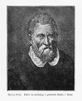 Portrait of Marco Polo Engraving, 1254-1324 Portrait of Marco Polo Engraving, 1254-1324