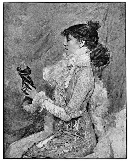 Portrait of Sarah Bernhardt by Jules Bastien-Lepage - 19th Century Portrait of Sarah Bernhardt by Jules Bastien-Lepage - 19th Century