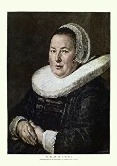 Digital vision vectors/portrait woman frans hals 17th century Digital vision vectors/portrait woman frans hals 17th century