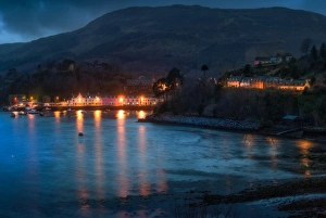 Portree Harbour - Harbor Isle of Skye Scotland by Moonlight Close Up Portree Harbour - Harbor Isle of Skye Scotland by Moonlight Close Up