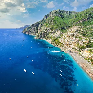 Positano, aerial view. Amalfi Coast, Italy Positano, aerial view. Amalfi Coast, Italy
