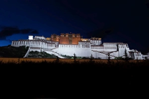 The Potala Palace at night, Lhasa, Tibet, China The Potala Palace at night, Lhasa, Tibet, China